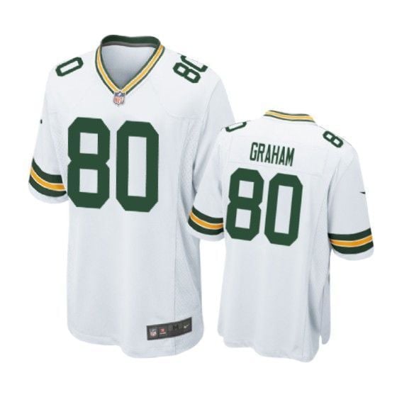 Green Bay Packers Jimmy Graham Game White Mens Jersey