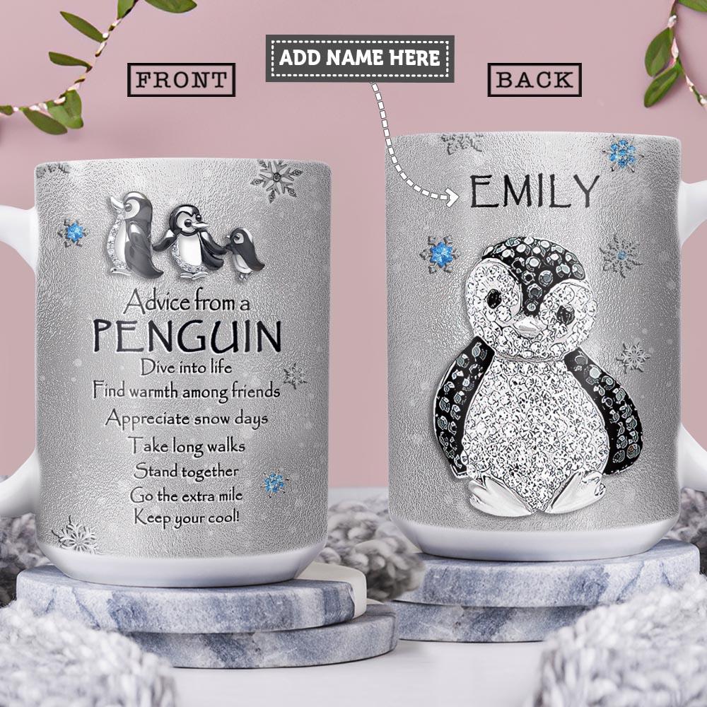 Penguin Jewelry Style Personalized PYR2001002Z Full Color Ceramic Mug