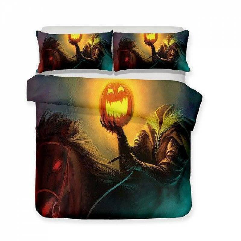 3D Halloween Horror Pumpkin Bedding Set