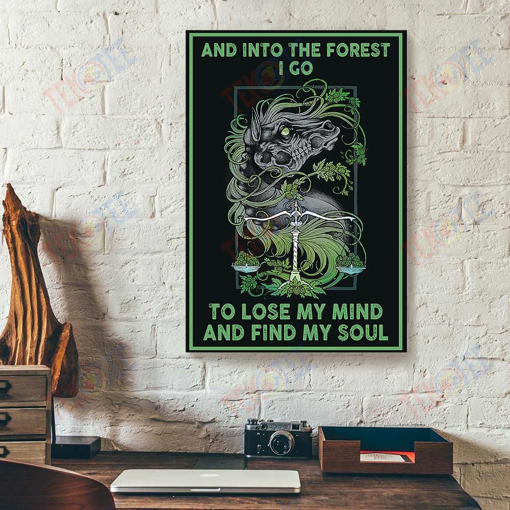 Canvas Artwork And Into The Forest I Go To Lose My Mind And Find My Soul Horse Vertical Canvas Wall Art Artistic Living Room Bedroom Bathroom Home Decoration