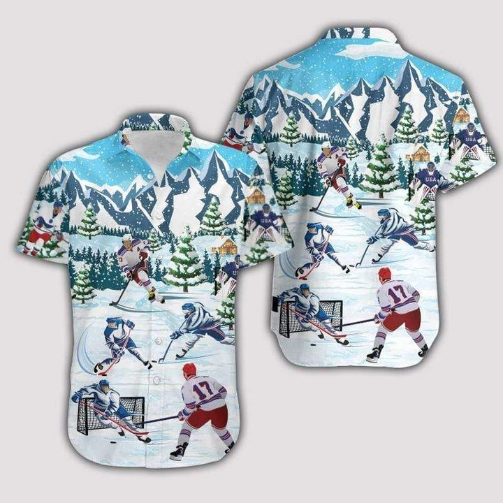 Christmas Play Hockey Hawaii Shirt For Men Women Adult Ha75225