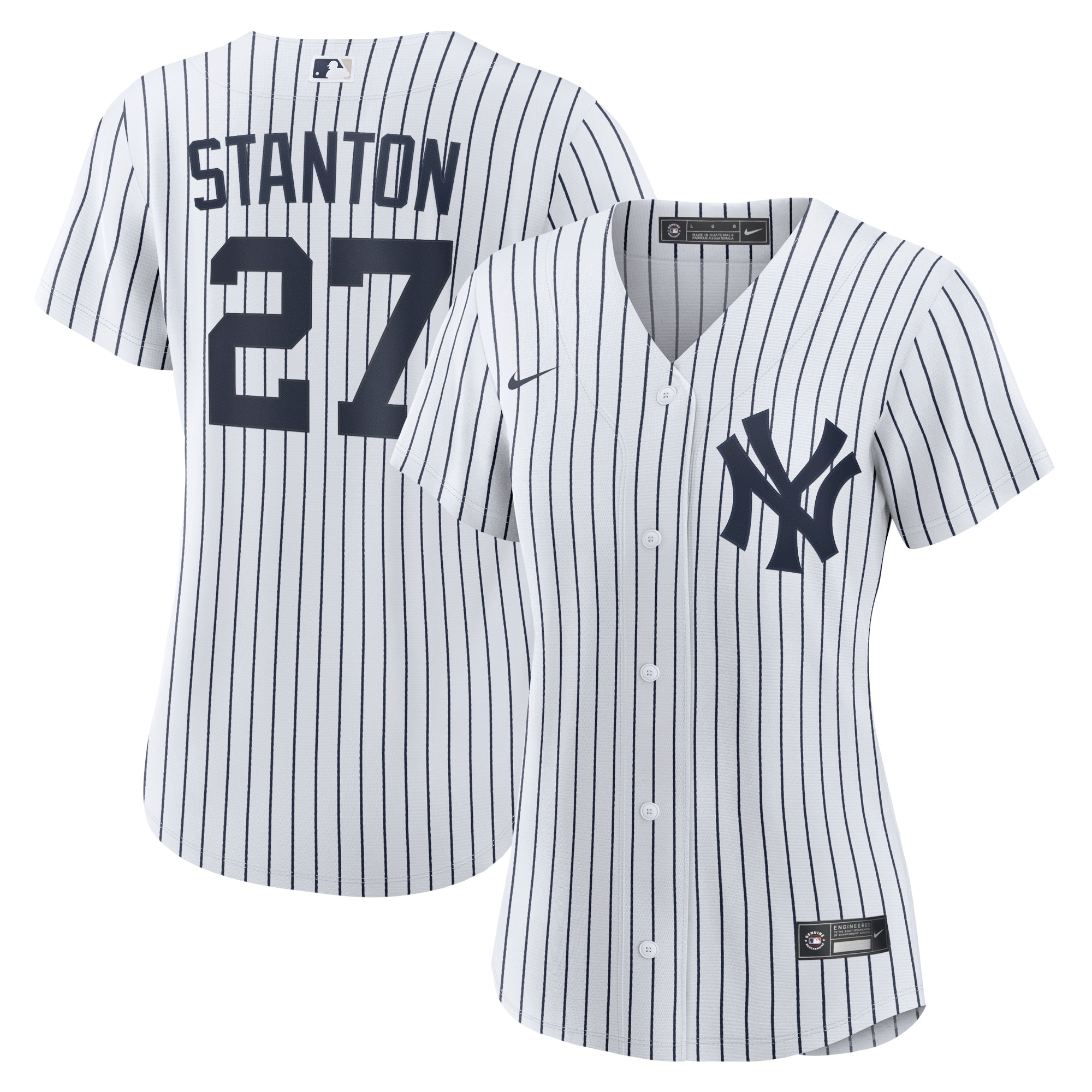 Women’s New York Yankees Giancarlo Stanton White Home Player Jersey