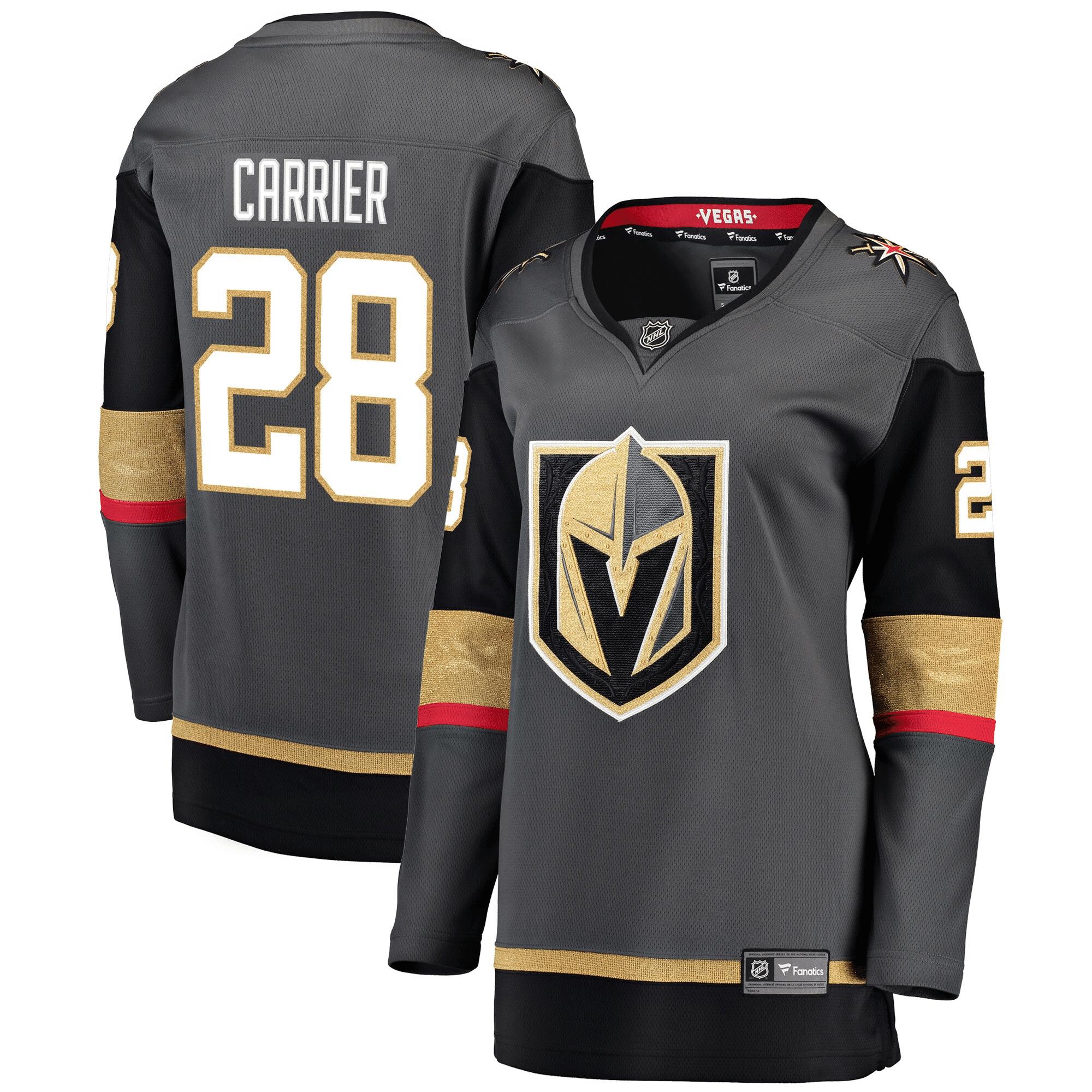 Women’s William Carrier Black Vegas Golden Knights Breakaway Player Jersey Jersey