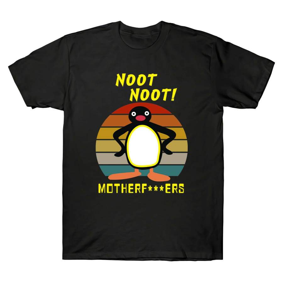 Noot Noot Pingu Motherf***ers Penguin Vintage Gift Tee Men’s Cotton T-Shirt