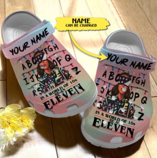 Stranger Things Be An Eleven Crocs Crocband Clog Shoes