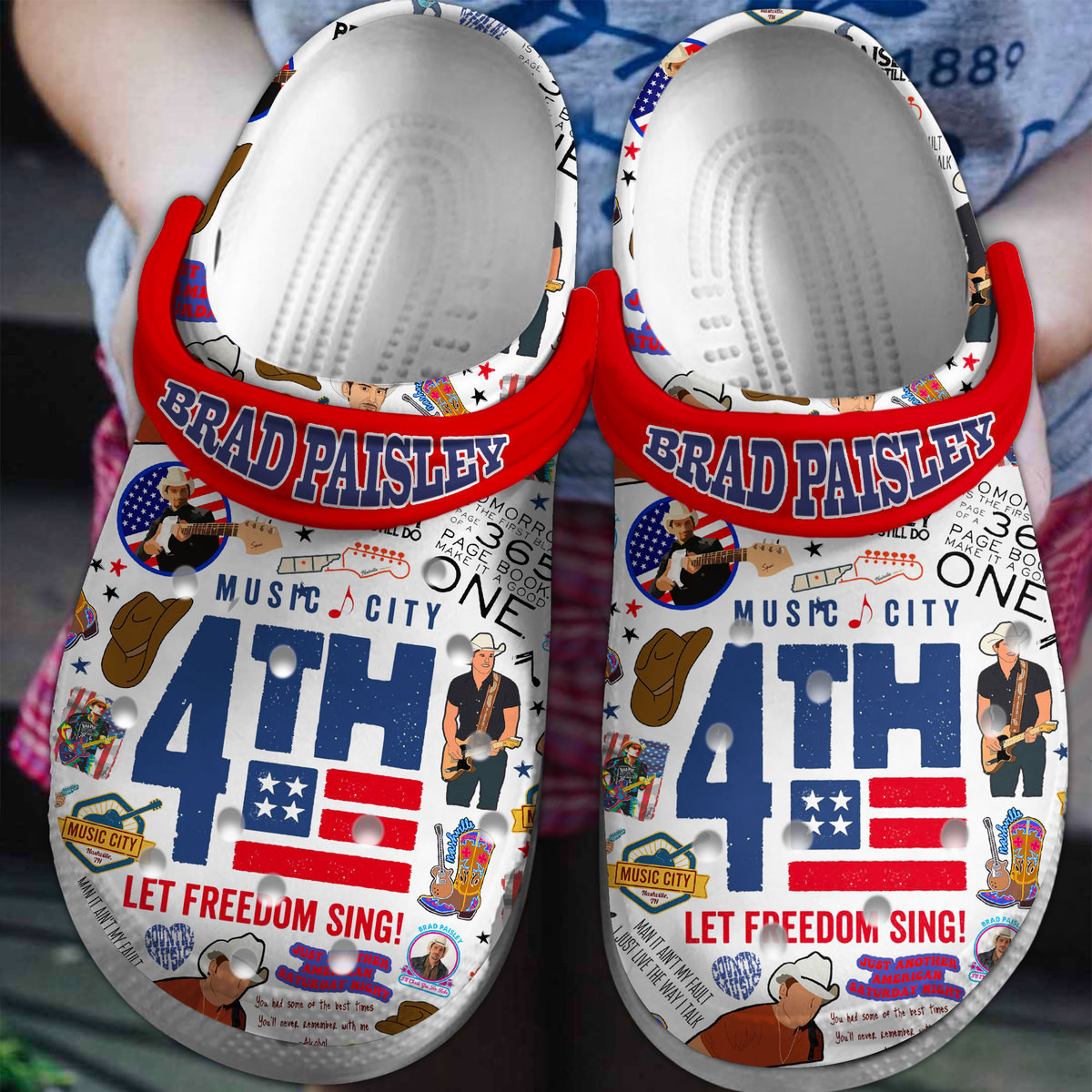 Bryan Adams Paisley Crocss Clogs For Men Women And Kid U7Hlpdnc