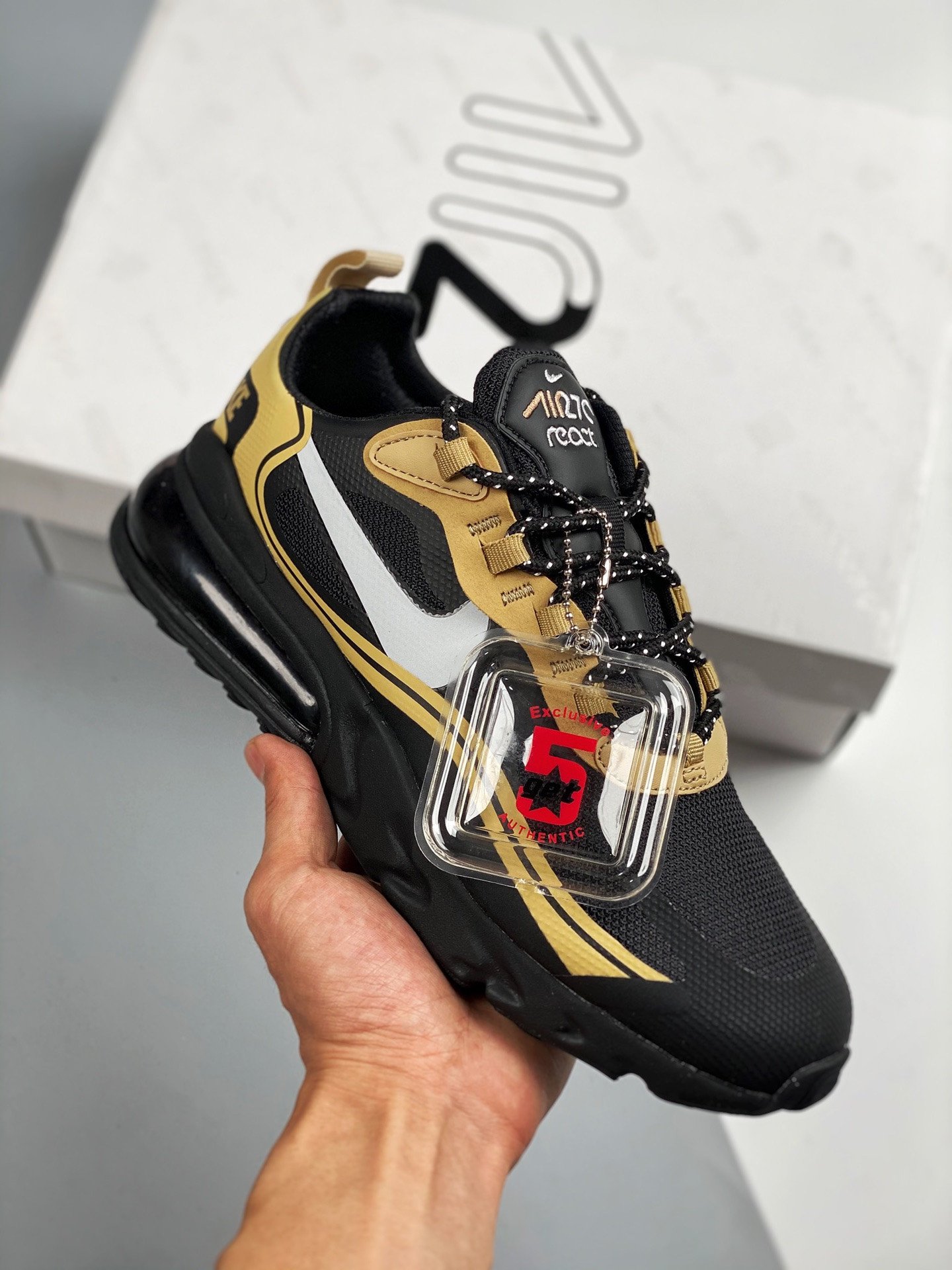 Nike Air Max 270 React Just Do It Black Brown 5339810