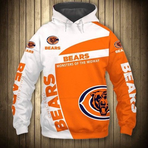 Sports Team Chicago Bears Monsters Of The Midway No342 Hoodie 3D Jacket 3D Pullover Zip Hoodie Dqh1130