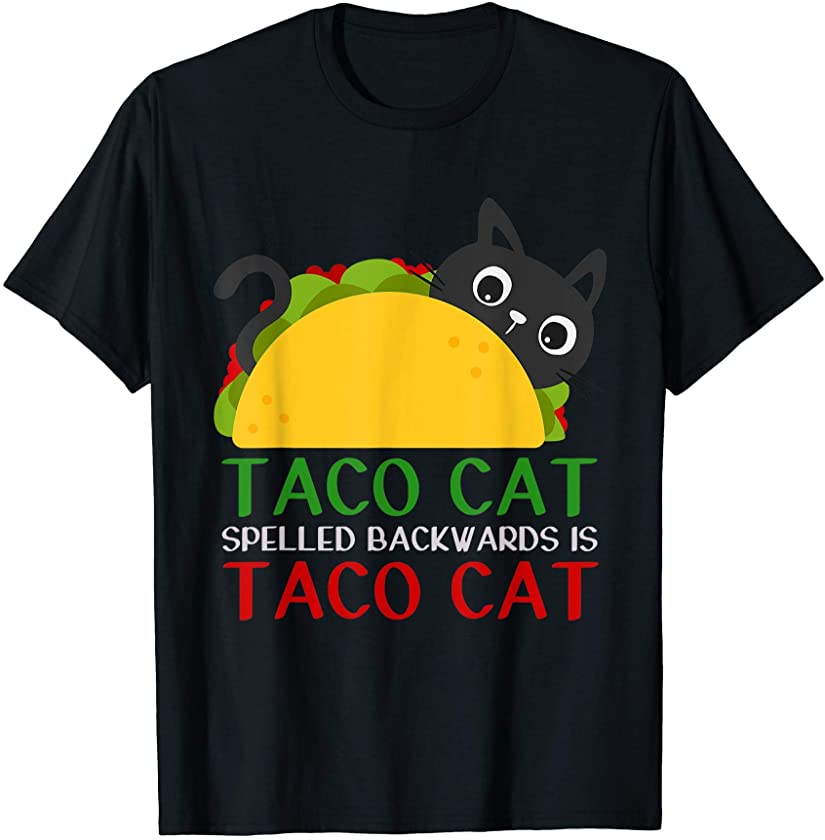 Tacocat Spelled Backwards Kitten Cat Mexican Child Gift T-Shirt