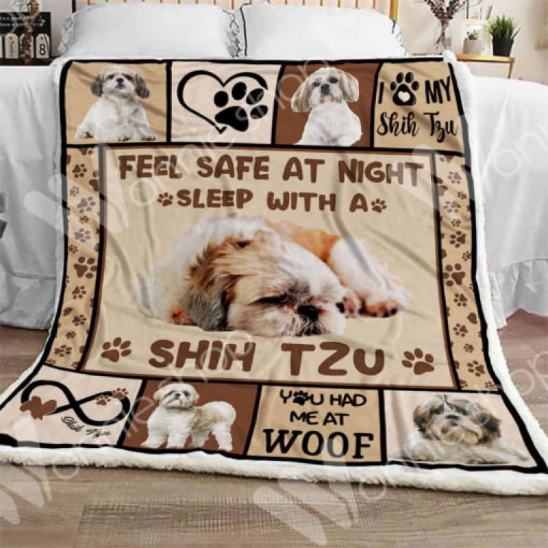 Shih Tzu Dog Sherpa Blanket NOV0601 67O51