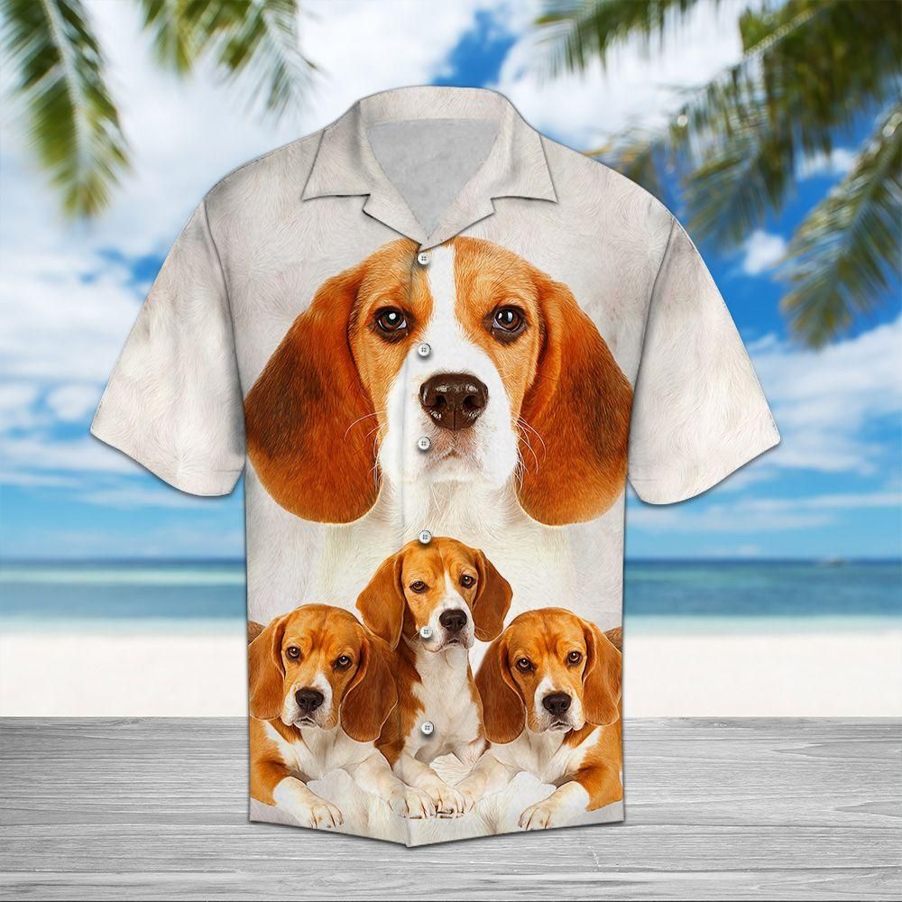 Beagle Great Aloha Hawaiian Shirt Colorful Short Sleeve Summer Beach Casual Shirt For Men And Women