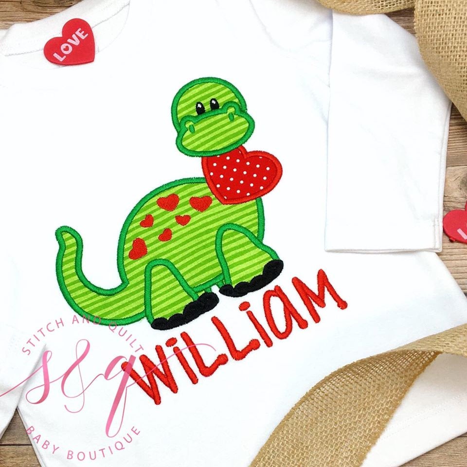 Boy Dinosaur Valentine Shirt, Hearts, Valentine’S Day, Valentine’S Girl, Valentine Boy T-Shirt