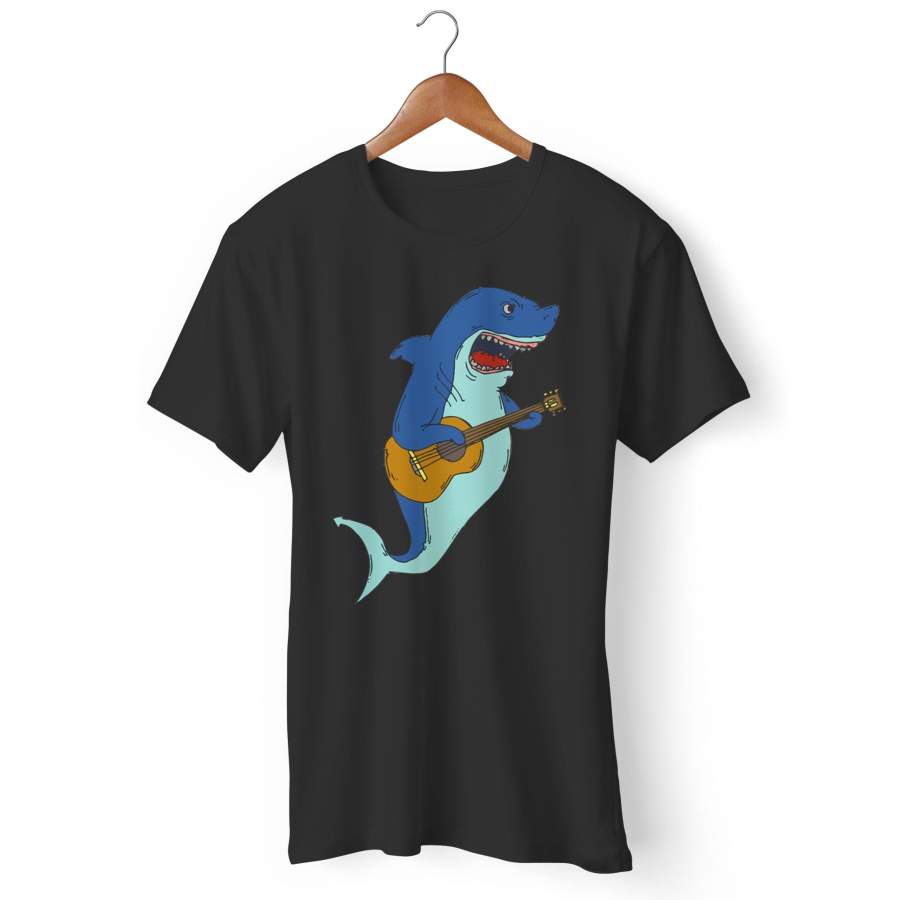 Shark Playing Guitar Guitar Shark Gildan Man’s T-Shirt