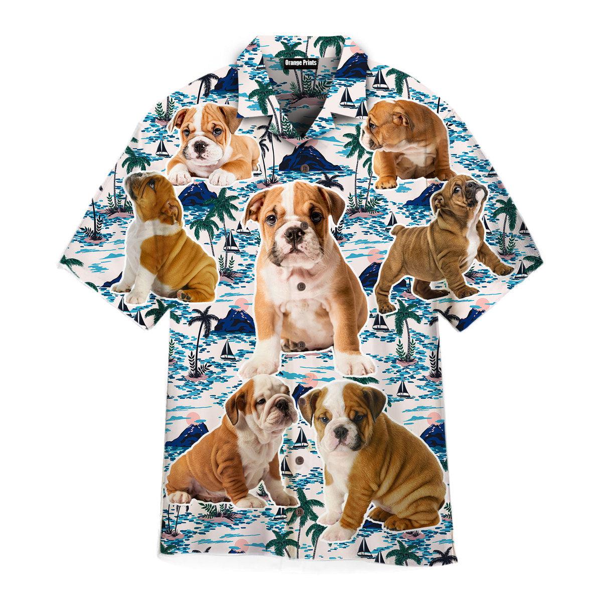 Bull Dog Puppy Hawaiian Shirt | For Men & Women | Wt9561