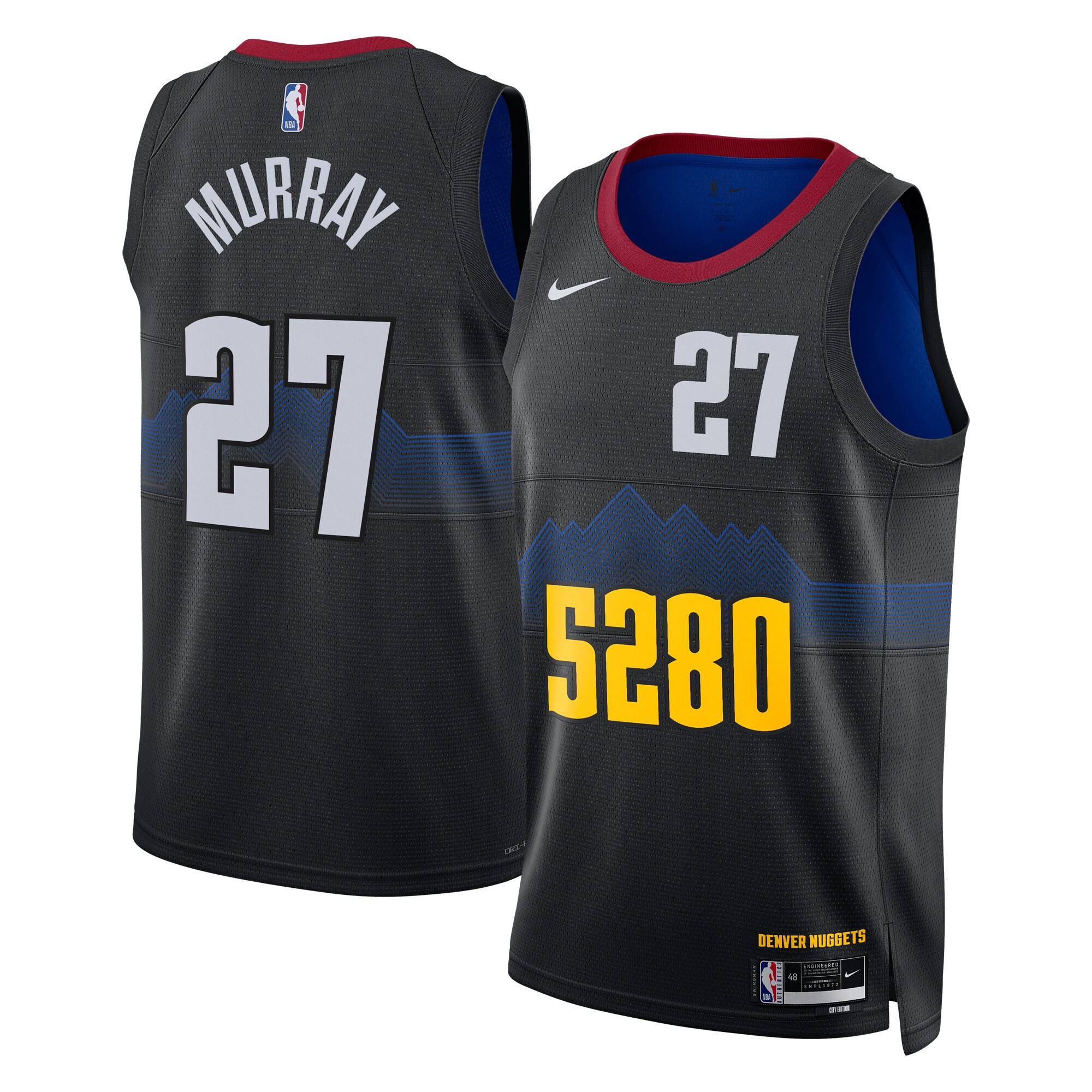 Denver Nuggets City Edition Swingman Jersey 23 – Black – Jamal Murray – Unisex