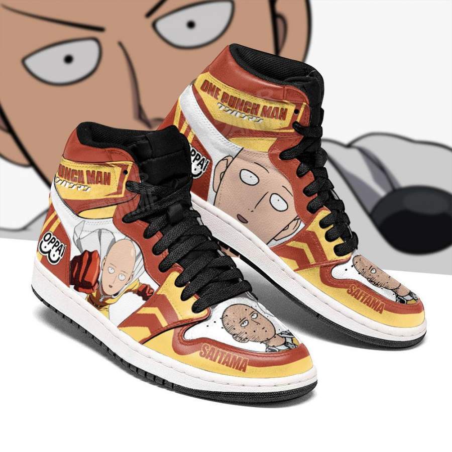 One Punch Man Jordan Sneakers Saitama Funny Face Custom Shoes