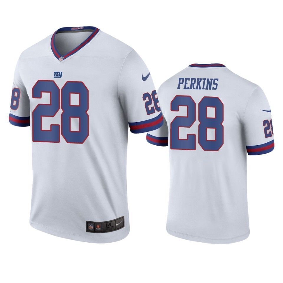 New York Giants Paul Perkins Color Rush Legend White Jersey