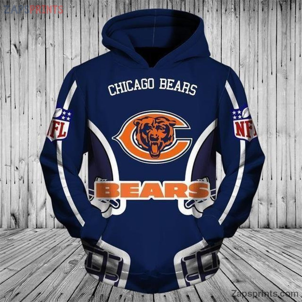 Chicago Bears 3 D Hoodie V37 Gift For Fan Football Lovers