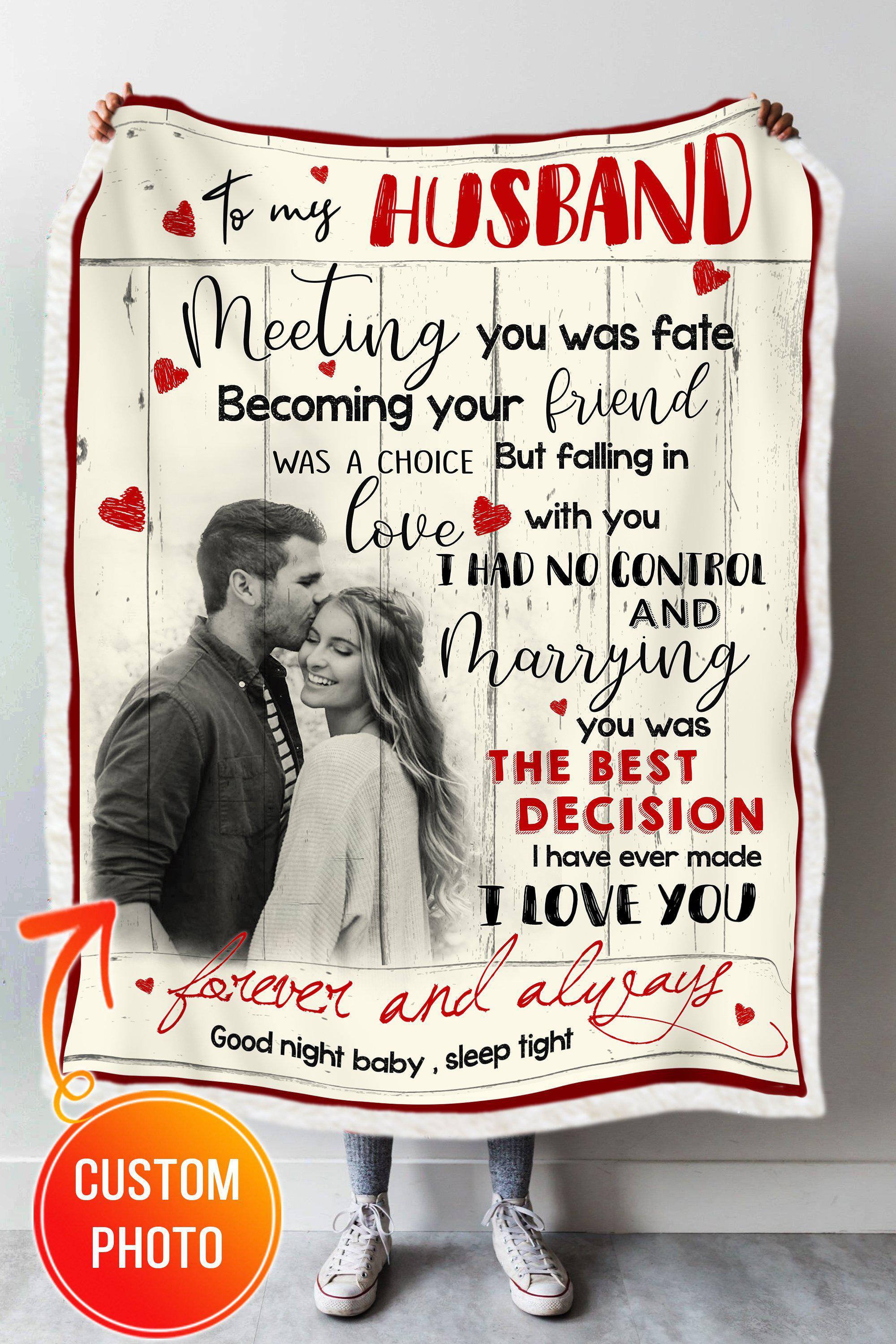 Stunning Gift Custom Photo Blanket Gift Idea For Husband Personalized Blanket Romantic Gift For