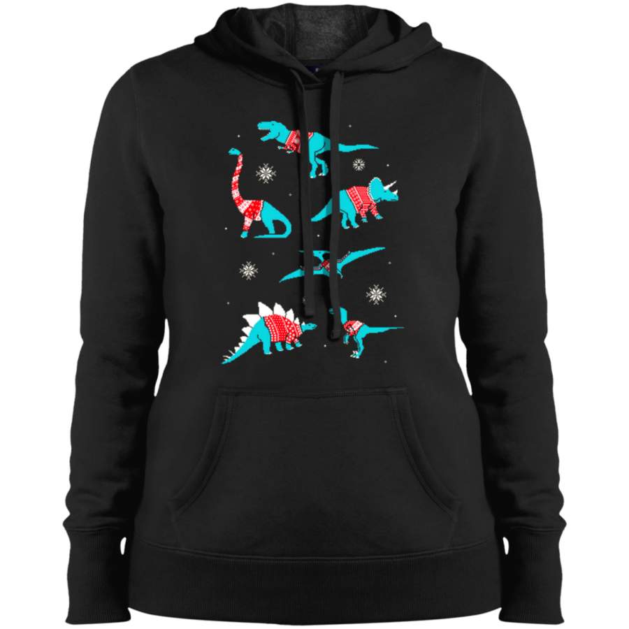 AGR Dinos In Sweaters Ladies’ Pullover Hooded Sweatshirt