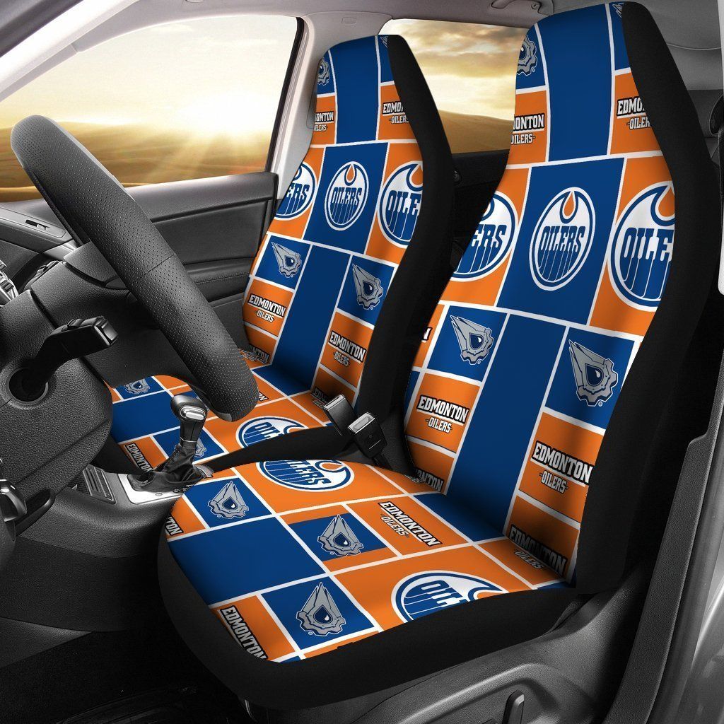 Edmonton Oilers Car Seat Covers 2pcs v4