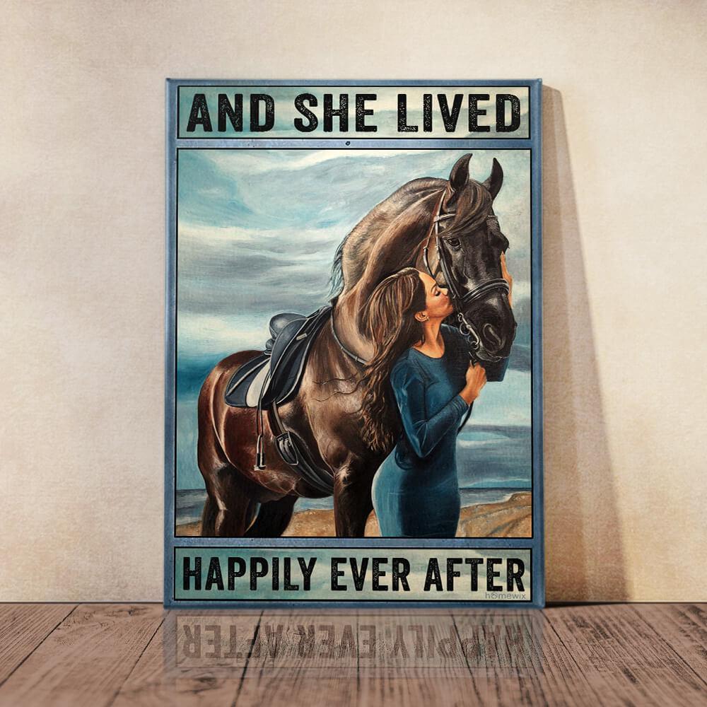 And She Lived Happily Ever After Canvas And Poster Wall Art | Wall Decor