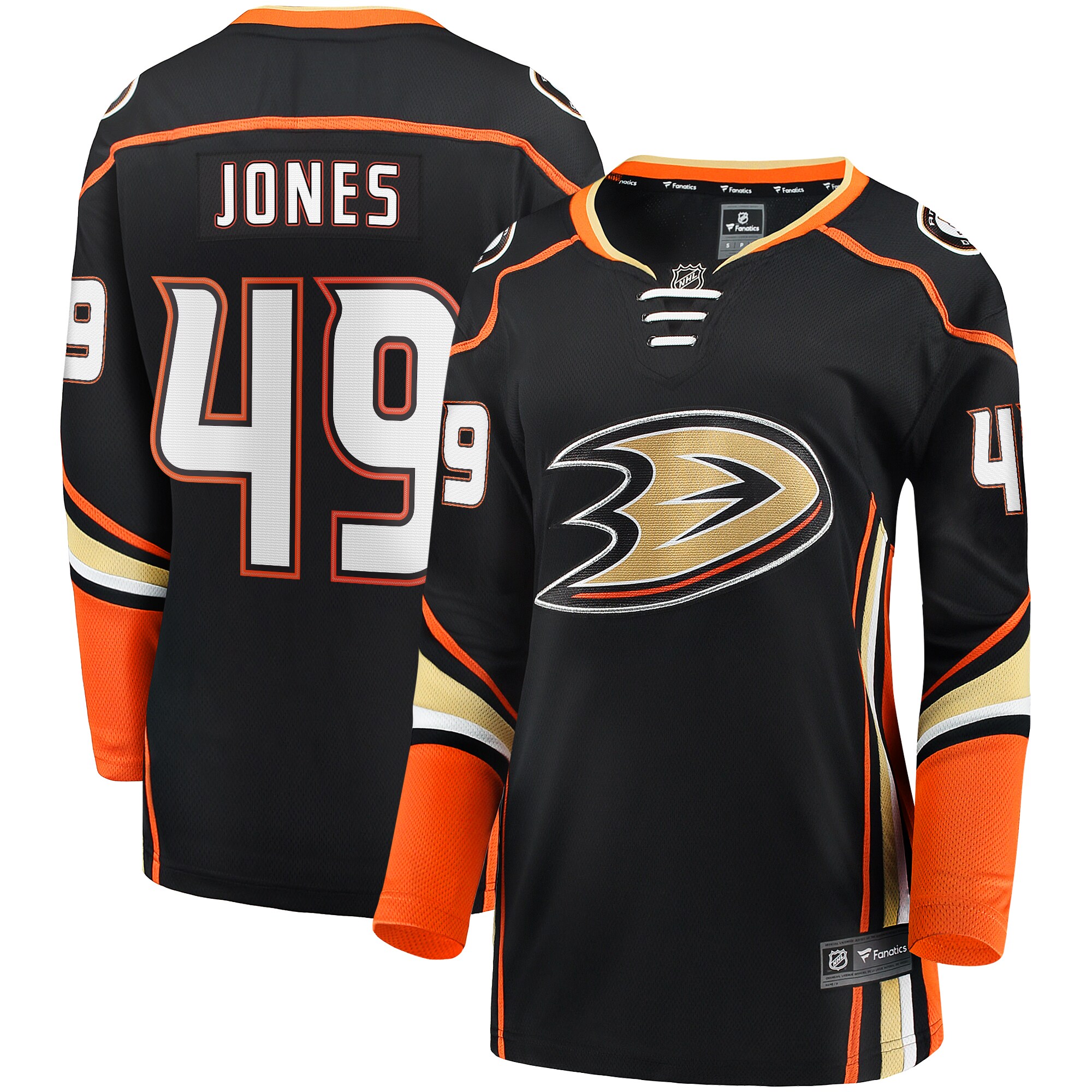 Women's Anaheim Ducks Max Jones Black Home Breakaway Player Jersey