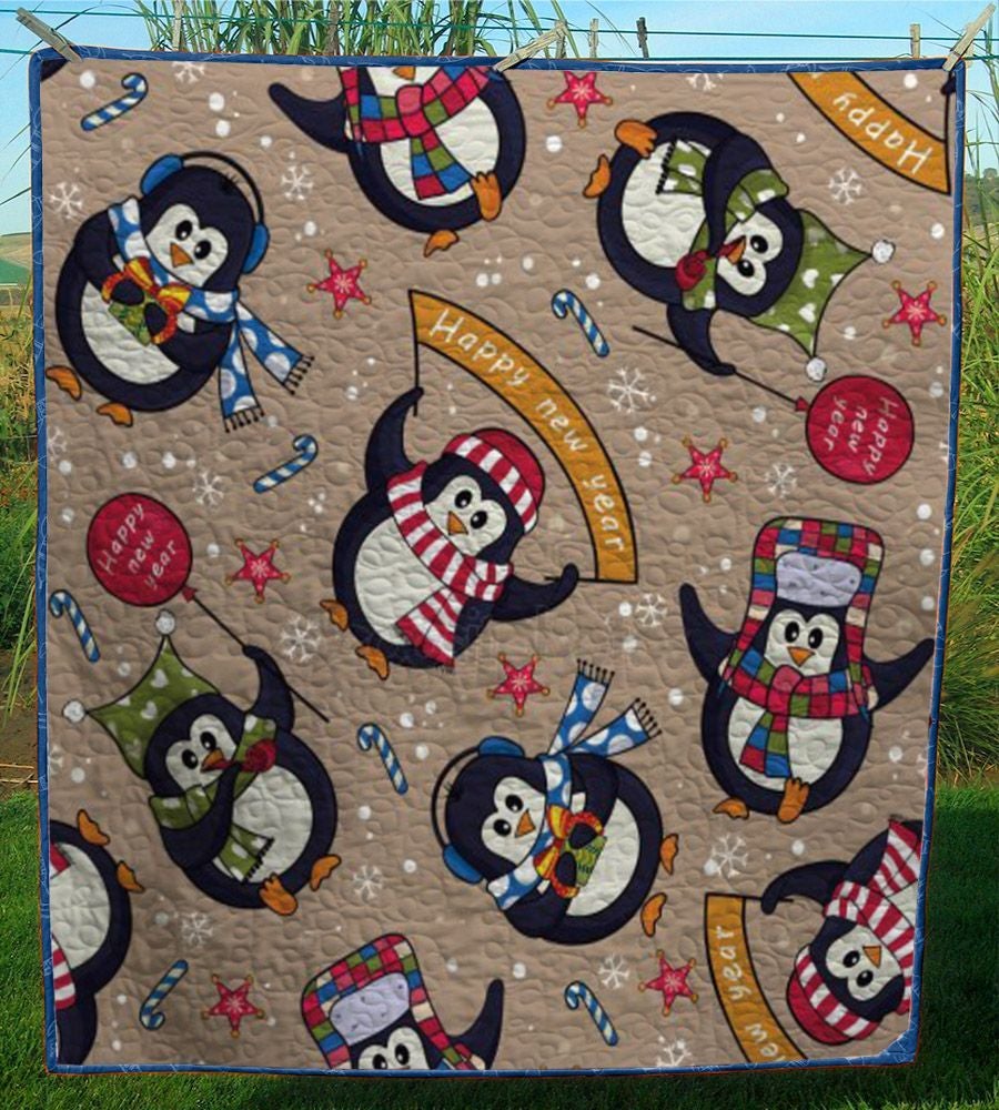 Penguin Christmas Quilt Cunzq