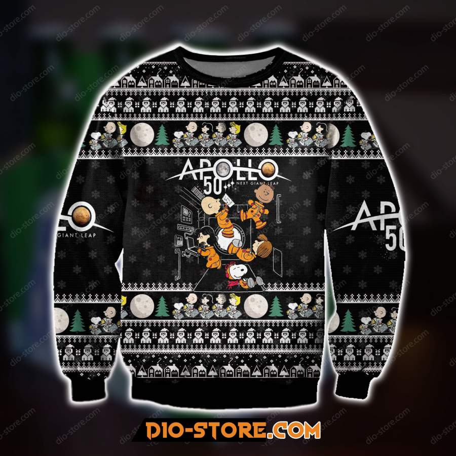 3D ALL OVER PRINT KNITTING PATTERN APOLO UGLY CHRISTMAS SWEATER