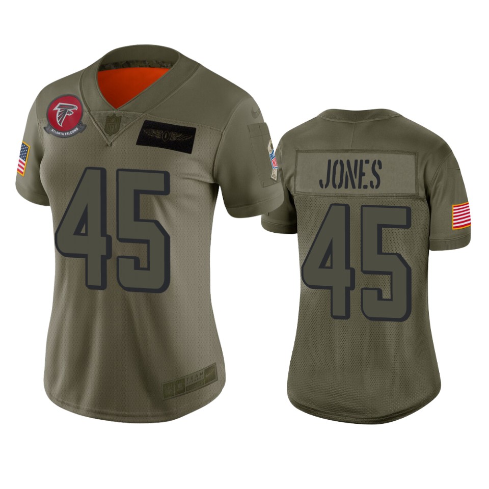 Womens Atlanta Falcons Deion Jones Camo 2019 Salute To Service Limited Jersey