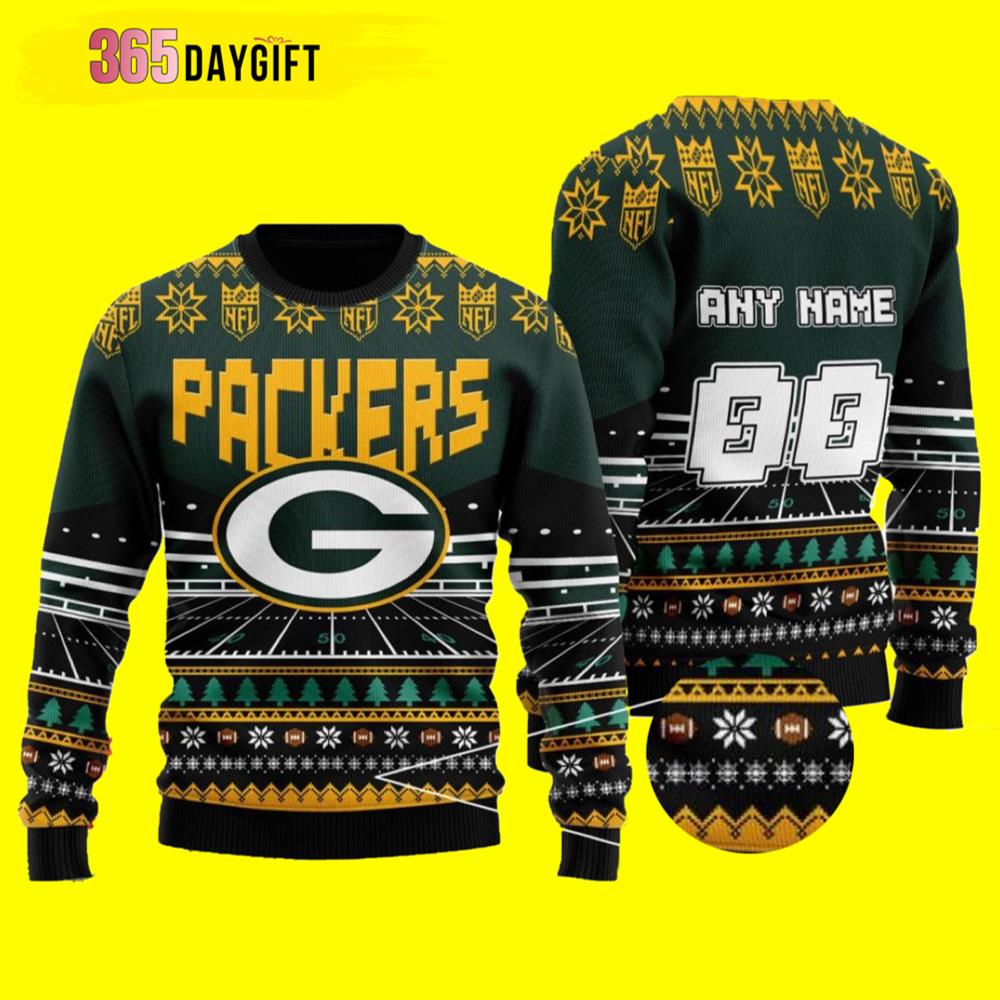 Logo Custom Green Bay Packers Gift For Fan Ugly Wool Sweater Christmas