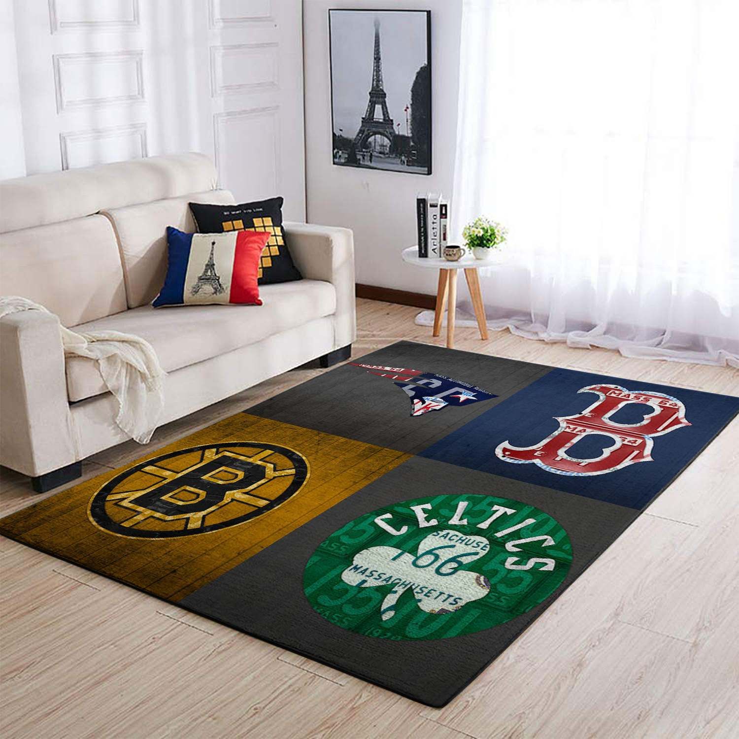 Boston Celtics Area Rugs, Boston Red Sox Area Rug, Boston Bruins Area Rug, New England Patriots  Living Room Carpet FN261243 Local Brands Floor Decor