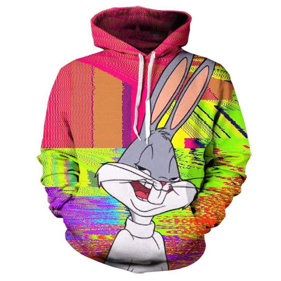 Trippy Bugs Bunny Hoodie Unisex 3D All Over Print