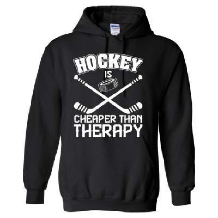 AGR Hockey Is Cheaper Than Therapy – Heavy Blend™ Hooded Sweatshirt