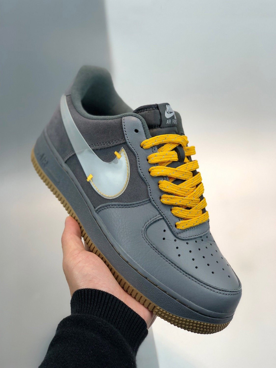 Nike Air Force 1 Low Cool Grey Yellow CQ6367-001 5340338