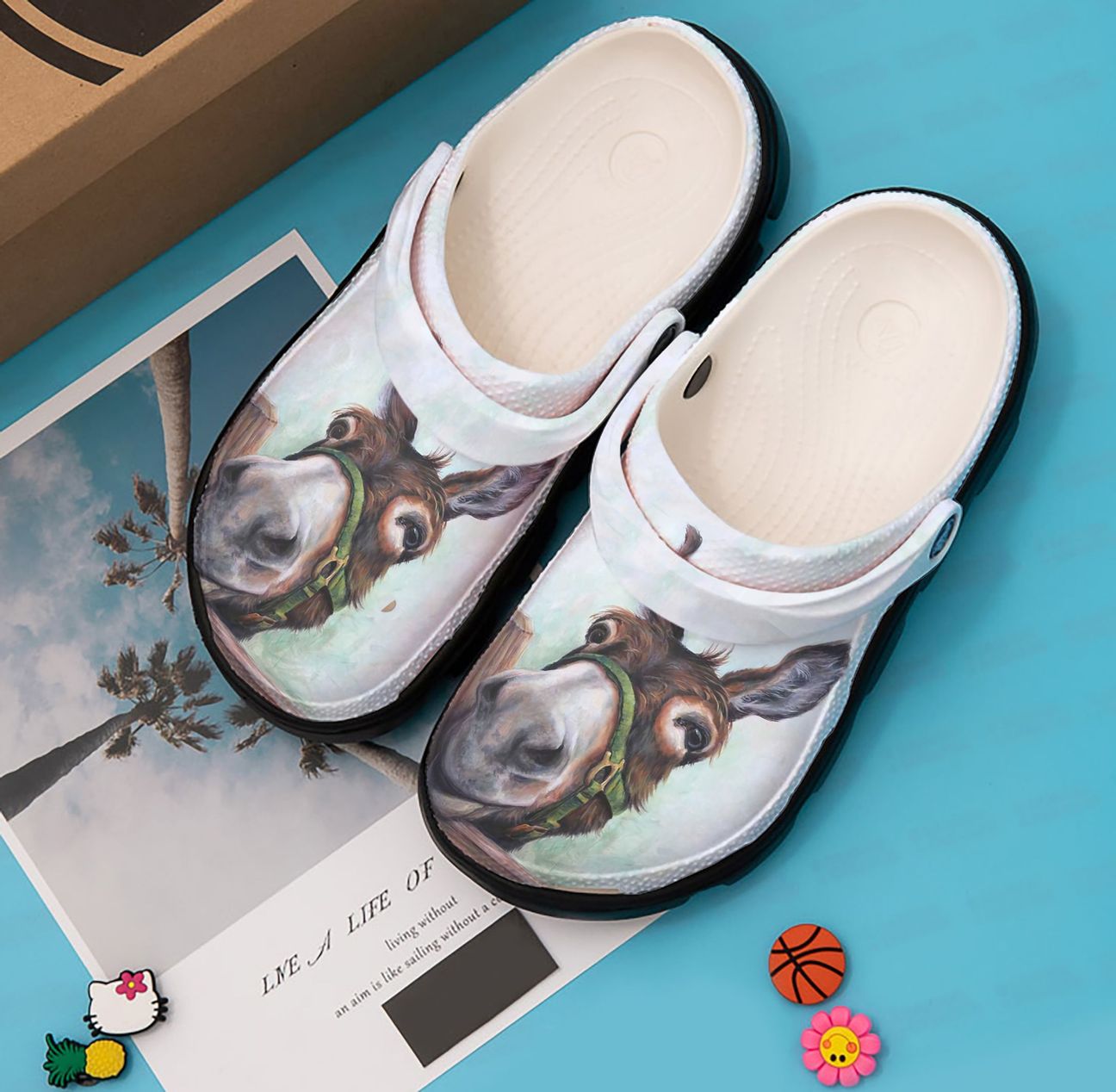 Donkey Personalized Clog, Custom Name, Text, Color, Number Fashion Style For Women, Men, Kid, Print 3D Over The Fence