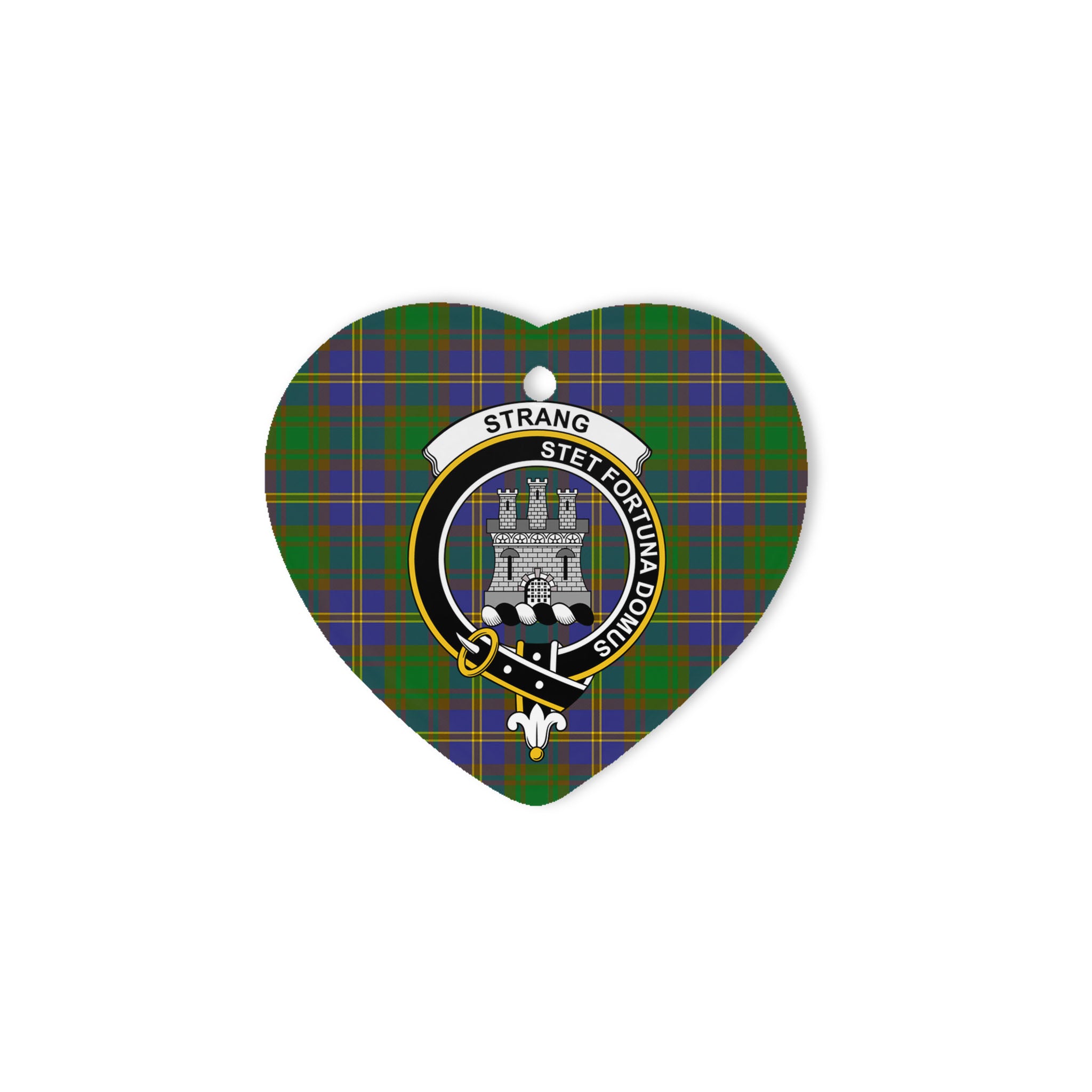 Strang Scottish Clan Plaid Ornament Gift. Christmas Tree Ornament Strang Clan Tartan Ornament Great Christmas Ornaments Gift Heart Ornament