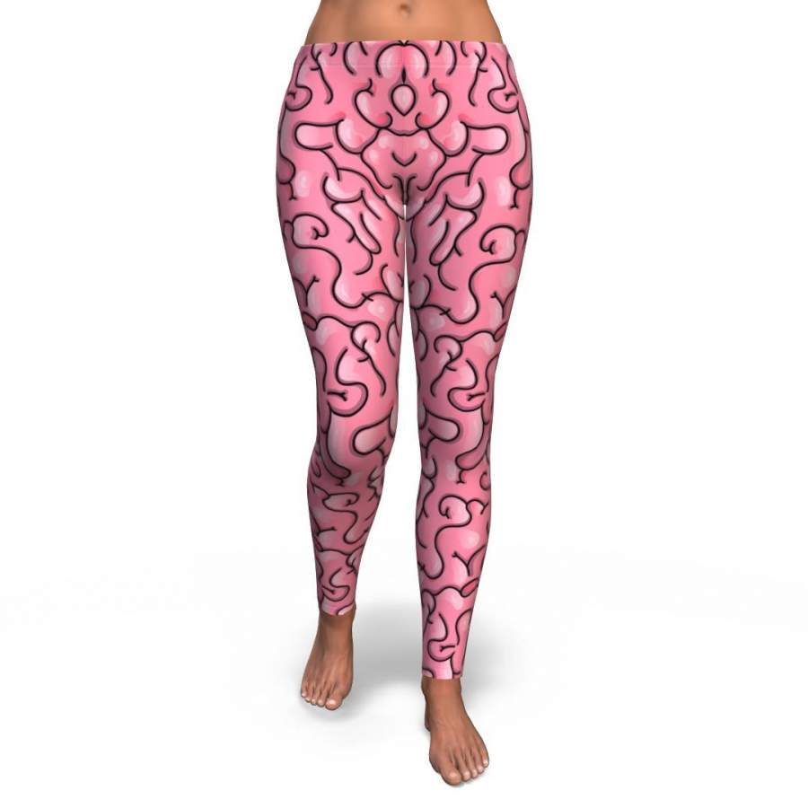 Zombie Brain Halloween Pattern Print Pattern Women Leggings