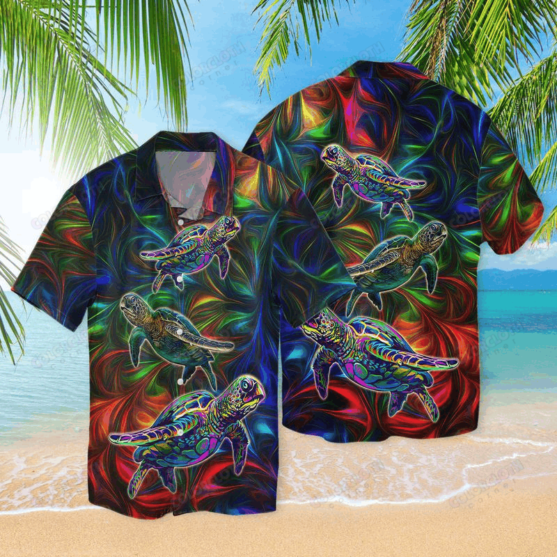 Sea Turtle Colorful Hawaii Shirt Ha90019