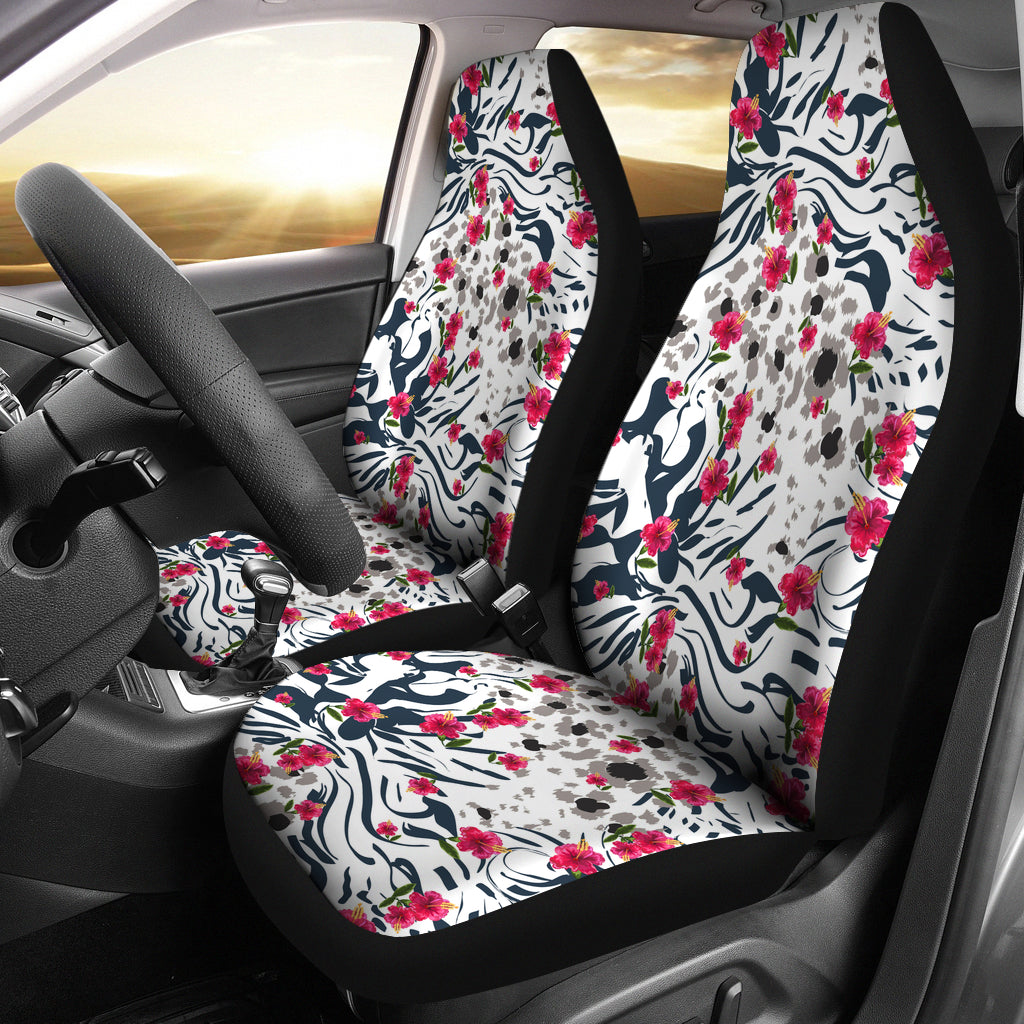 New Red Flower Zebra Seat Covers