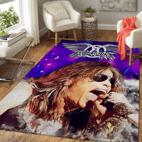 Aerosmith Steven Tyler Music Home Decor Rectangle Area Rug