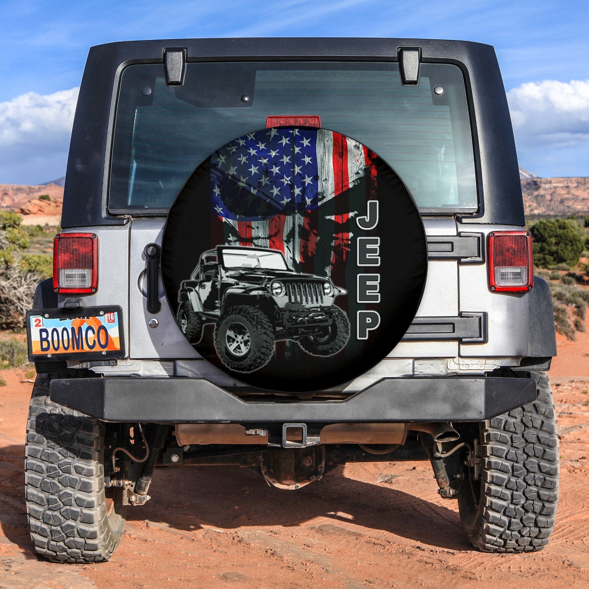 Native American Skull Mix Jeep Spare Tire Cover No.2 Lt6