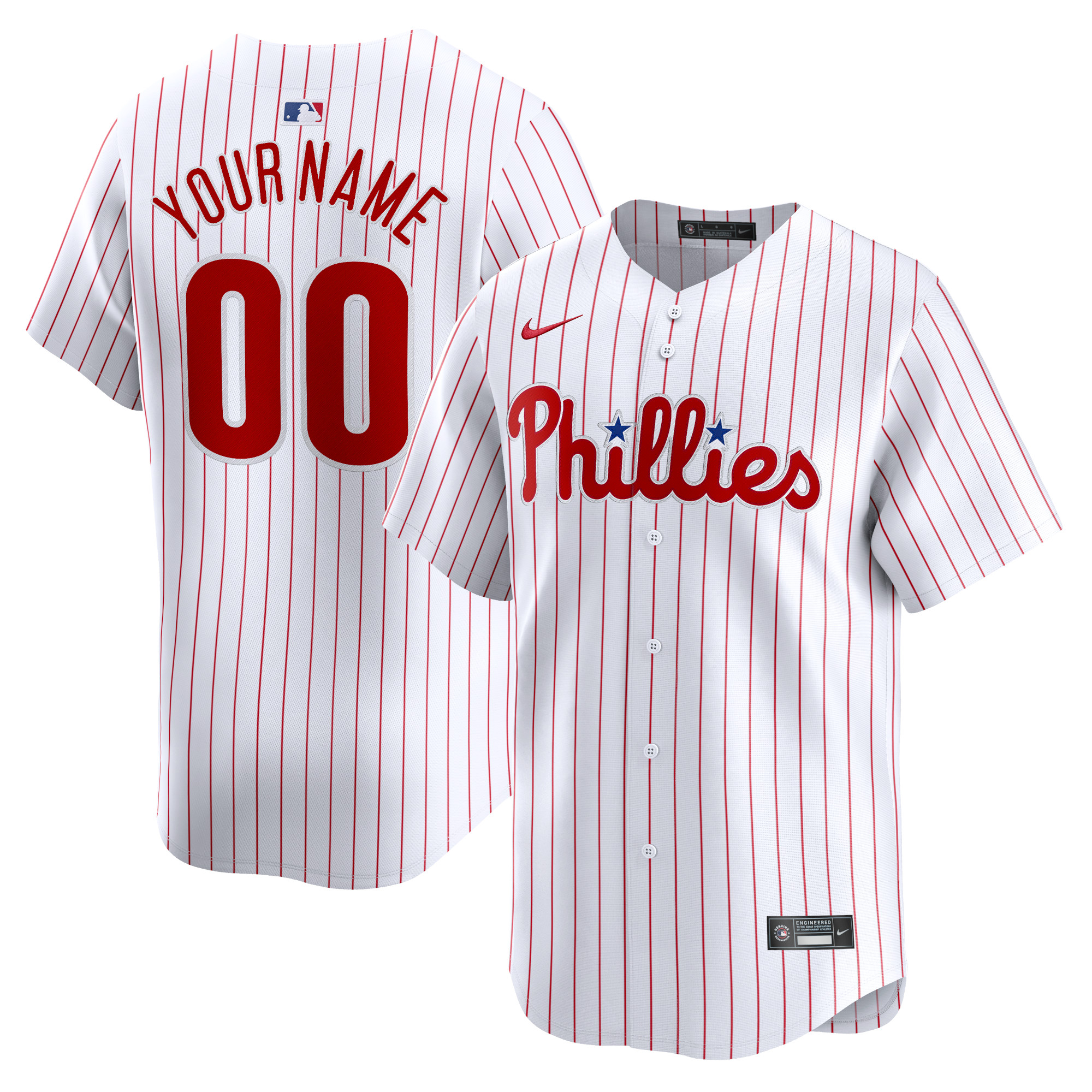 Philadelphia Phillies Youth Home Limited Custom Jersey – White