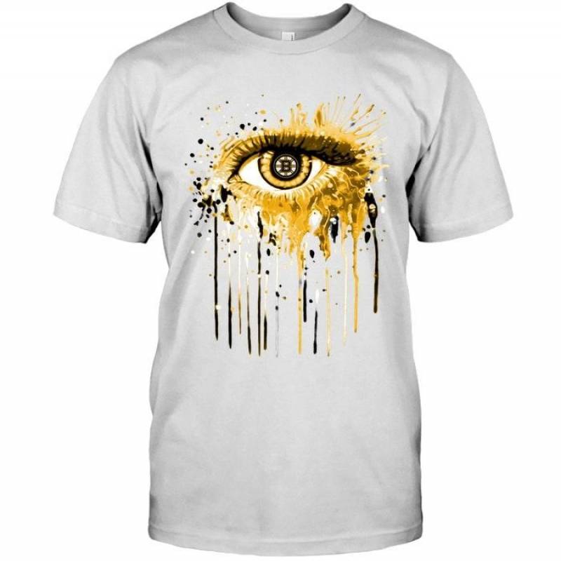 Boston Bruins Eye Paint Drop Art Style T Shirt