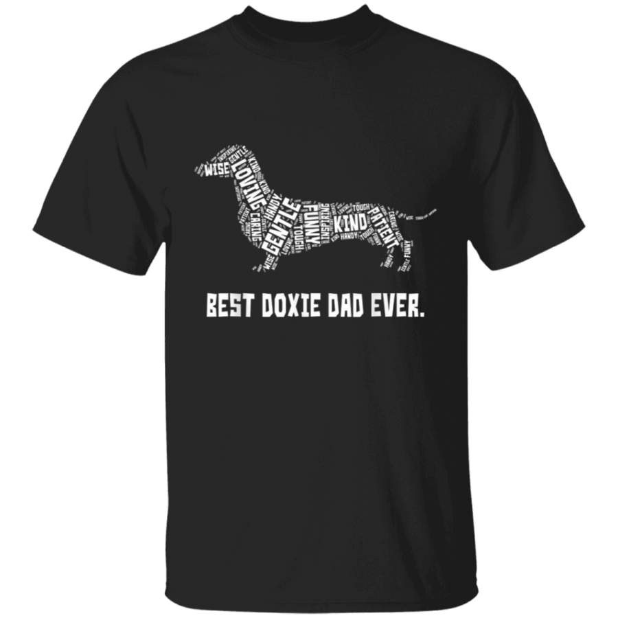 Mens Best Doxie Dad Ever Fathers Day Tshirt for Dachshund Lovers