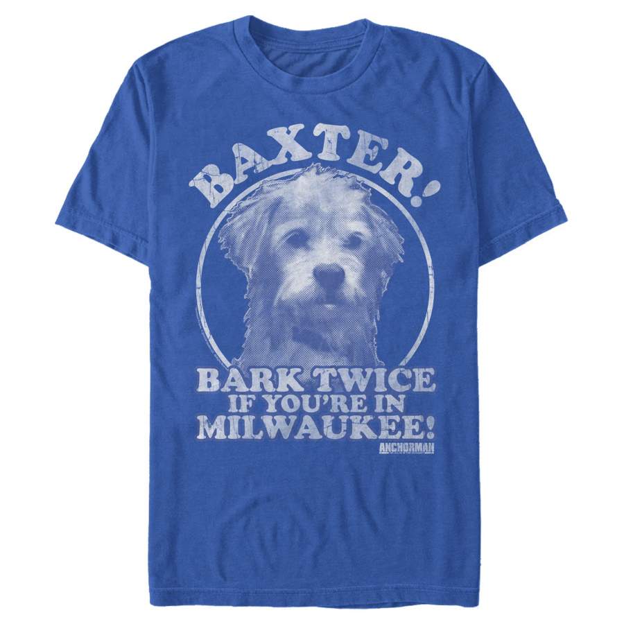 Anchorman Men’s Baxter Bark Twice  T Shirt