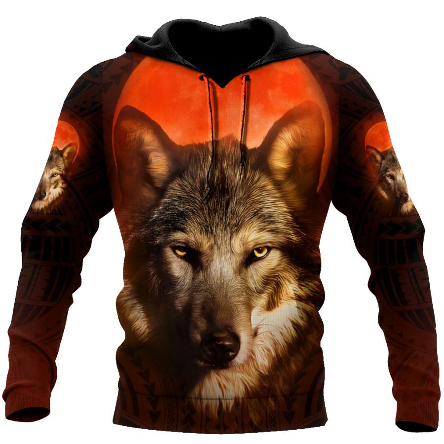 All Over Printed Wolf Hoodie DA29092020-MEI