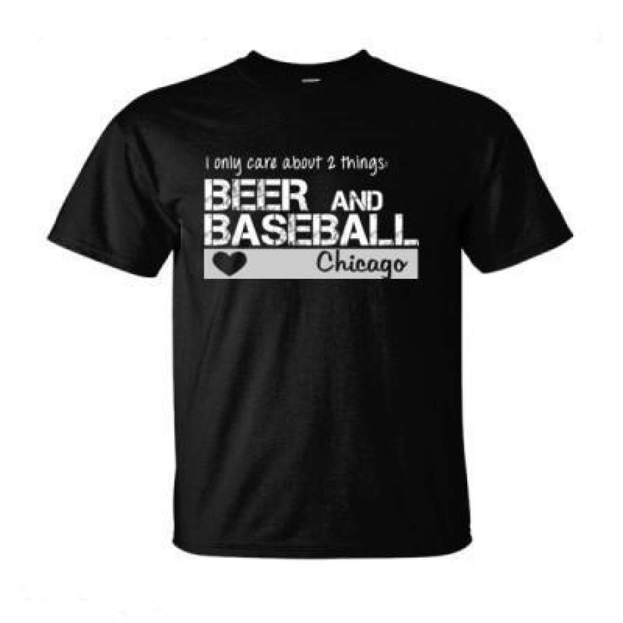 AGR Chicago White Sox I Only Care About 2 Things Beer And Baseball – Ultra-Cotton T-Shirt