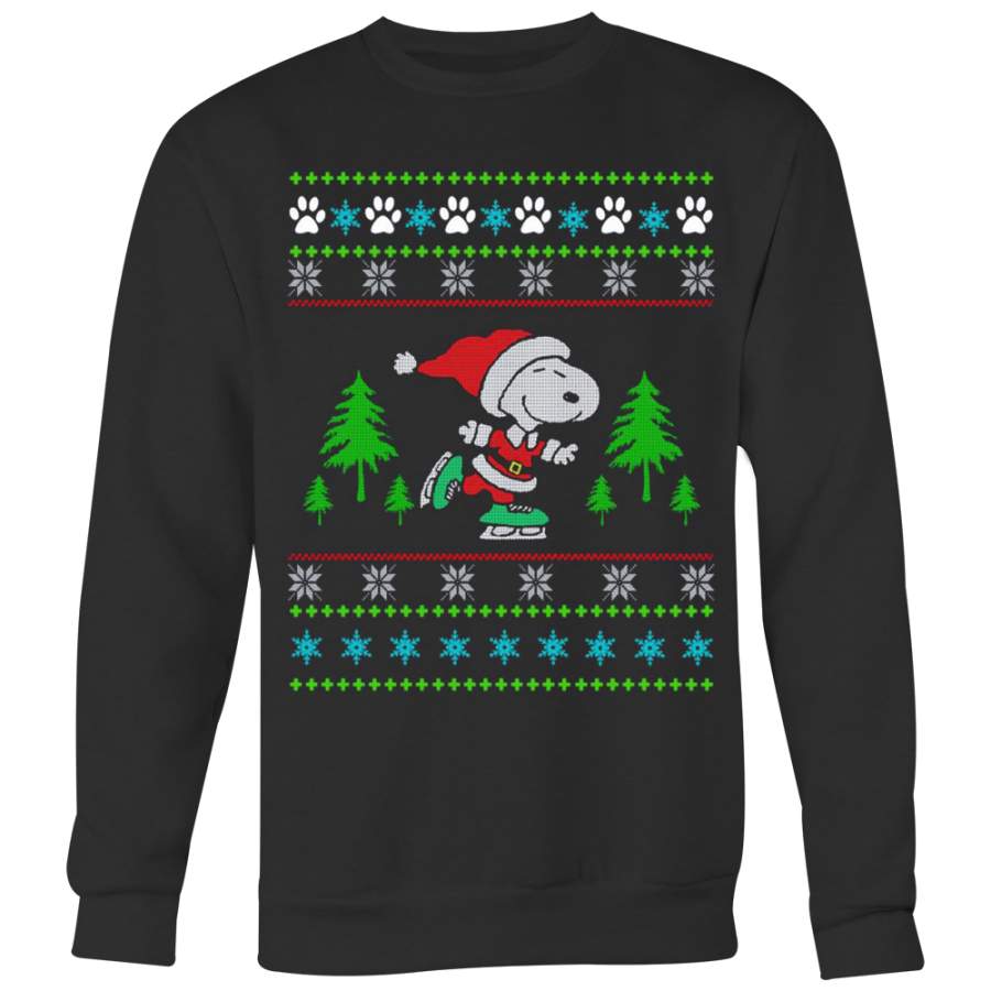 Snoopy on Skate Ugly Christmas Sweatshirt & Hoodie