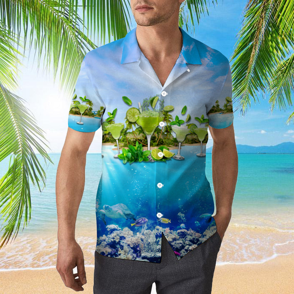 Amazing This Awesome Margarita Blue Ocean Hawaiian Shirt | For Men & Women | Hw297